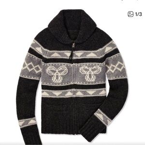 TNA Charcoal Knit Zip Up Sweater
